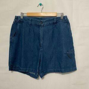 Woolrich Blue Jean denim shorts with cargo pocket Size 16